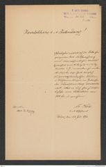 k.k. naturhistorisches Hofmuseum, Intendanzakten 1885-1896 (Hauer), Aktenzahl Z.510/1892, Seite 1